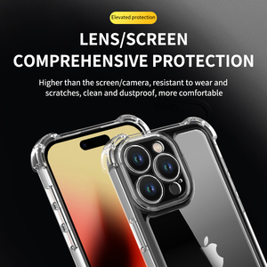 Ốp điện thoại <span class=keywords><strong>iPhone</strong></span> 15 trong suốt, bảo vệ <span class=keywords><strong>camera</strong></span>, chất liệu TPU PC chống ố vàng, chống sốc, kiểu dáng không gian dành cho <span class=keywords><strong>iPhone</strong></span> 15 Pro Max - Product Image 2