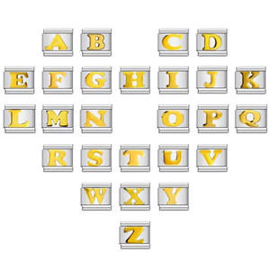 2025 nouvelle mode 26 lettres anglaises liens <span class=keywords><strong>de</strong></span> charme italiens ajustement en acier inoxydable fabrication <span class=keywords><strong>de</strong></span> bracelets <span class=keywords><strong>de</strong></span> <span class=keywords><strong>base</strong></span> - Product Image 1