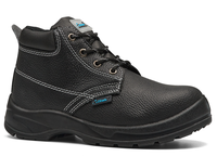 Bottes de sécurité mi-montantes ACE avec lacets, embout en acier pour la semelle intermédiaire, tige en cuir de buffle véritable, semelle double densité PU/TPU à mémoire de forme