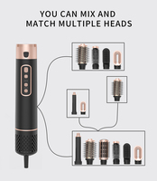 Sécheur de Cheveux Styler 5 en 1, Sèche-Cheveux Étape Unique Professionnel, Lisseur Bigoudi Outils de Coiffage Brosse à Air Chaud