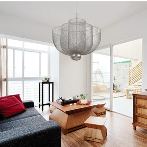 Lustre en treillis métallique en fer forgé, lampe suspendue LED, luminaires suspendus industriels pour <span class=keywords><strong>îlot</strong></span> de <span class=keywords><strong>cuisine</strong></span> et restaurant - Product Image 2