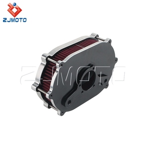 摩托车空气滤清器进气口适用于哈雷 Dyna Softail 2000-2015 款，大滤网设计，隐藏式曲柄呼吸器，腿部空间宽敞 - Product Image 3