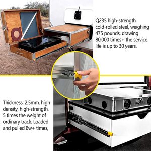 Tobogán industrial de servicio pesado SNEIDA y tobogán de cajón de caja de herramientas totalmente retráctil con función de riel de carga personalizado de bloqueo - Product Image 2