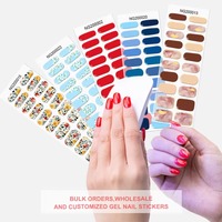 Autocollants d'ongles en gel UV semi-durcis longue durée, très populaires / Wraps d'ongles en gel à presser / Tiktok NG200049/NG200050
