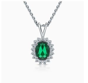 Vente en gros d'usine, ensemble de bijoux en argent 925 pour femmes, émeraude verte, plaqué rhodium, style classique, mariage, fiançailles, anniversaire - Product Image 3
