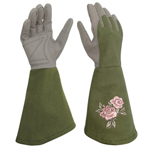 Vente d'usine Gants de jardinage brodés de roses violettes avec long avant-bras pour femmes et hommes - 7351 Fabricant SAFETY - Product Image 2