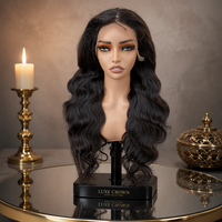 Perruque Lace Front en Cheveux Humains Brésiliens Remy, Base en Dentelle Sans Colle, Cheveux de Bébé, Racine Foncée, Couleurs Mixtes, Densité 180%, 13x4, Longue Longueur