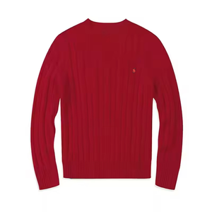 <span class=keywords><strong>Pull</strong></span> Ralphs à manches longues pour homme, mélange de coton, <span class=keywords><strong>col</strong></span> roulé, tricoté avec point torsadé, logo brodé, pulls Lauren - Product Image 2