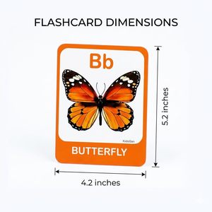 KIDOGEN ABC en 26 Tarjetas de Memoria Flash de Acción para Niños |   Tarjetas de aprendizaje del alfabeto de la A a la Z con imágenes y palabras |   Educativo para Preescolar y Jardín de Infancia - Product Image 1