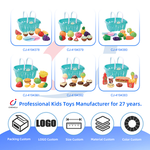 Juego de Cocina en Miniatura Chengji, Set de Cocina Realista para Niños, Canasta de Compras de Simulación, Divertido Juguete de Plástico para Cortar Verduras y Frutas - Product Image 4