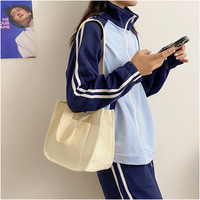 Tas Belanja Kanvas Katun Ramah Lingkungan dengan Logo Kustom, Multi Kantong, Tas Selempang Mini Berkualitas Tinggi, Cocok untuk Hadiah