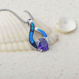 สร้อยคอหัวใจบลูโอปอล ไวรัลในติ๊กต็อก |   จี้นกนกขุนทองชุบเงินทองแดง เครื่องประดับสไตล์โบฮีเมียน ขายส่ง - Product Image 3