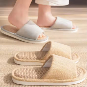 Chaussons légers et écologiques en coton avec doublure en peluche antidérapants pour hommes et femmes, toutes saisons, personnalisables - Product Image 3