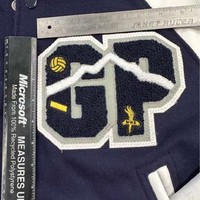 Patch brodé auto-adhésif en tissu chenille avec lettres anglaises personnalisées pour bagages, OEM