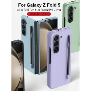 Coque fine pour Samsung <span class=keywords><strong>Galaxy</strong></span> Z Fold 6 5 4 3 <span class=keywords><strong>avec</strong></span> <span class=keywords><strong>stylet</strong></span>, support de fente pour <span class=keywords><strong>stylet</strong></span>, protection antichoc en plastique - Product Image 2