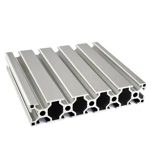 Proveedores de marcos de perfil de extrusión de aluminio anodizado de ranura de T de varios tamaños