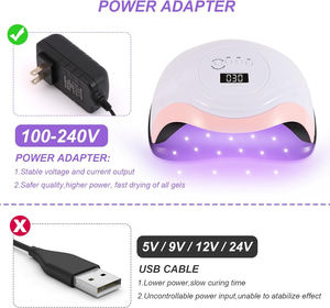 หลอดไฟ LED UV 168W สำหรับอบเล็บเจลแบบมืออาชีพ เครื่องอบเล็บสำหรับใช้ในบ้านหรือร้านทำเล็บ อุปกรณ์ทำเล็บสีขาว - Product Image 3