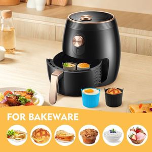 Easy Release Nonstick Bakeware, Silicone Egg Mould Cups, Large Muffin <b>Cases</b> for Air Fryer Baking Ramekins, Cupcakes, Puddings - Product Image 3