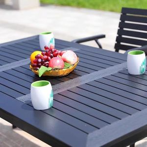 Outdoor waterproof aluminum furniture modern minimalist design dining <b>table</b> for restaurants, parks, homes,garden - Product Image 2