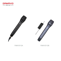 Microphone sans fil/filaire DAMAVO personnalisé 12-24V pour autoradio, casque karaoké pour camping-car, autocar, train, divertissement, garantie 1 an