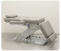 Table de massage électrique portable de luxe moderne pour soins du visage, lit esthétique inclinable pour salon de beauté, 3 moteurs avec commande au pied