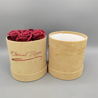 Boîtes cadeaux rondes en carton recyclé avec logo personnalisé pour la Saint-Valentin, avec dorure à chaud et revêtement UV