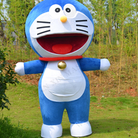 Costumes de carnaval Costume de mascotte gonflable Animal Doraemoning Mascotte Doraemoning, chat manga bleu et blanc Mascotte Cat