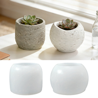 DM1329 Moules en ciment gypse pour pot de fleurs et vase en forme de planète irrégulière, moules en résine époxy pour brûleur d'encens à surface rugueuse