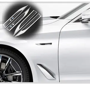 Nouveaux accessoires de voiture Badges en Fiber de carbone emblème en métal personnalisé emblème pegatina emblème autoadhésif garde-boue latéral Auto autocollants