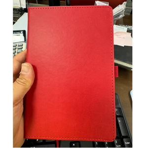 Usine directe ajouter personnalisé gaufrage cuir <span class=keywords><strong>allemagne</strong></span> cahier dossiers a4 objectif journal rouge cahier à couverture rigide avec porte-stylo - Product Image 1
