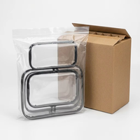 Pochette à fermeture éclair en plastique transparent rigide avec logo personnalisé, étui de rangement portable, organiseur de câbles pour gadgets numériques, sac de voyage quotidien