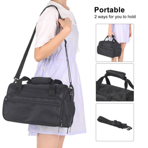Bolsa de almacenamiento multifuncional para peluquería, bolsa de herramientas, bolso de hombro negro con tijeras y clips para uso de peluquero - Product Image 5