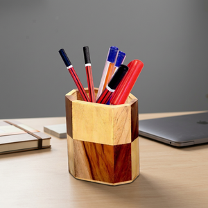 Handmade Wooden <b>Pen</b> Holder Desk Organizer Natural Wood Pencil Cup Office Stationery Organizer - Product Image 5
