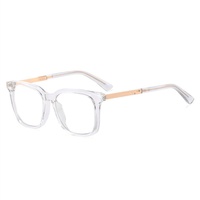 93396 Gafas Ópticas de Diseño Original de Fábrica, Montura Cuadrada de Metal TR90 para Hombre, Lentes Transparentes con Protección Contra Luz Azul, Montura Personalizada para Miopía