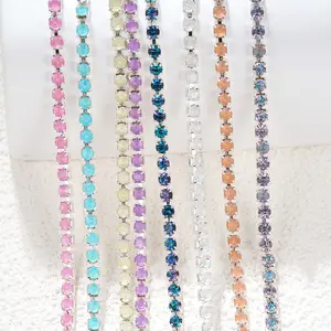 Wholesale SS4.5 - SS8.5 Fashion Jewelry Body Mocha Crystal Diamond Cup Chain 10 Yards Roll Claw Rhinestone Chain Stones