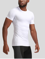 Impresión de alta calidad para hombre gráfico 95 algodón 5 Spandex camisetas de compresión elastano estiramiento transpirable gimnasio Camiseta de manga corta