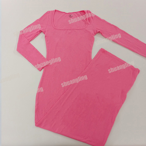 2023 Custom Logo Color Loungewear Dress <span class=keywords><strong>canotta</strong></span> sportiva senza maniche da donna <span class=keywords><strong>abito</strong></span> in <span class=keywords><strong>cotone</strong></span> modale di bambù aderente Mini <span class=keywords><strong>abito</strong></span> Casual - Product Image 5