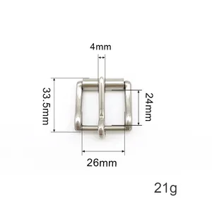 Stainless Steel 20mm High Quality Dog Collar Buckle Pin Belt Buckle For Webbing Leather Strap