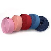 Bande élastique en twill colorée de 2,5/3/4 cm, 100 % polyester, pour la taille des pantalons et les bagages, double face, épaisseur de 2 mm, bande en caoutchouc tissée