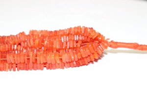 ลูกปัดคาร์เนเลียนธรรมชาติทรงสี่เหลี่ยมเรียบ ขนาด 4-5 มม. ความยาว 16 นิ้ว ปรับน้ำหนักได้ วัสดุอัญมณี - Product Image 2