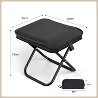 Tabourets pliants en acier au carbone, tabourets pliants portables d'extérieur, chaises pliantes pour enfants, mini camping Mazars, vente en gros
