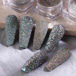 Poudre de paillettes réfléchissante, poudre de diamant pour ongles, pigment brillant effet sucre pour trempage des ongles, fournitures pour nail art, vernis gel et artisanat - Product Image 6