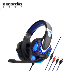 GAE-870 <span class=keywords><strong>Micro</strong></span> Casque <span class=keywords><strong>PS4</strong></span> Ordinateur Dédié Jeu Lumineux Casque DJ Casque Écouteurs Sport - Product Image 2