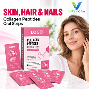 Bandes de film orales à dissolution rapide au collagène, biotine et <span class=keywords><strong>acide</strong></span> <span class=keywords><strong>hyaluronique</strong></span> 60g – Soin quotidien OEM/ODM pour la beauté des cheveux, de la peau et des ongles, hydratation intense - Product Image 1