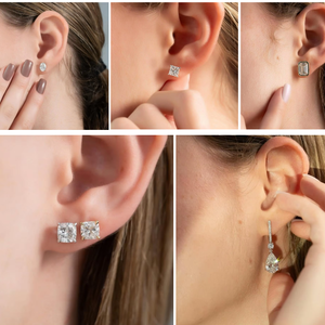 Серьги-гвоздики из натурального золота, 10 карат, 4 карат, 18 карат - Product Image 4