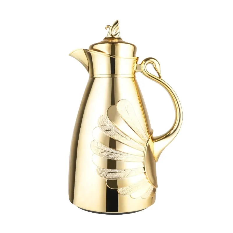 Top Sale Good Quality Gold Swan形状色BPA送料Food Grade 700ミリリットルPlastic Body Glass Liner Vacuum Flask