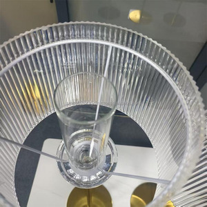 Ensemble de 3 bougies lisse de haute qualité pour décoration de table de mariage Bougeoir en cristal transparent pour fête et événement - Product Image 4