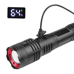 Led Long Range Zoom <b>Flashlight</b> 30W Xhp70 <b>Rechargeable</b> Digital Display Outdoor Tactical Light - Product Image 4