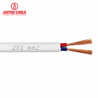 Flexibles Zweikern-Flachkabel mit PVC-Isolierung Elektrisches Zwillings- und Erdungskabel H05VVH2-F
