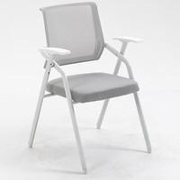 Chaise d'entraînement en métal durable avec tablette pliable et roulettes pour salle de classe, salle de formation, conférence et sièges de bureau